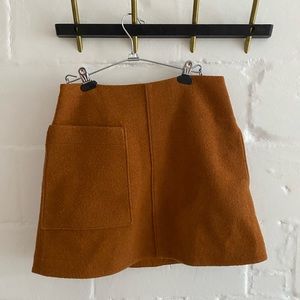 COS boiled wool mini skirt size 8